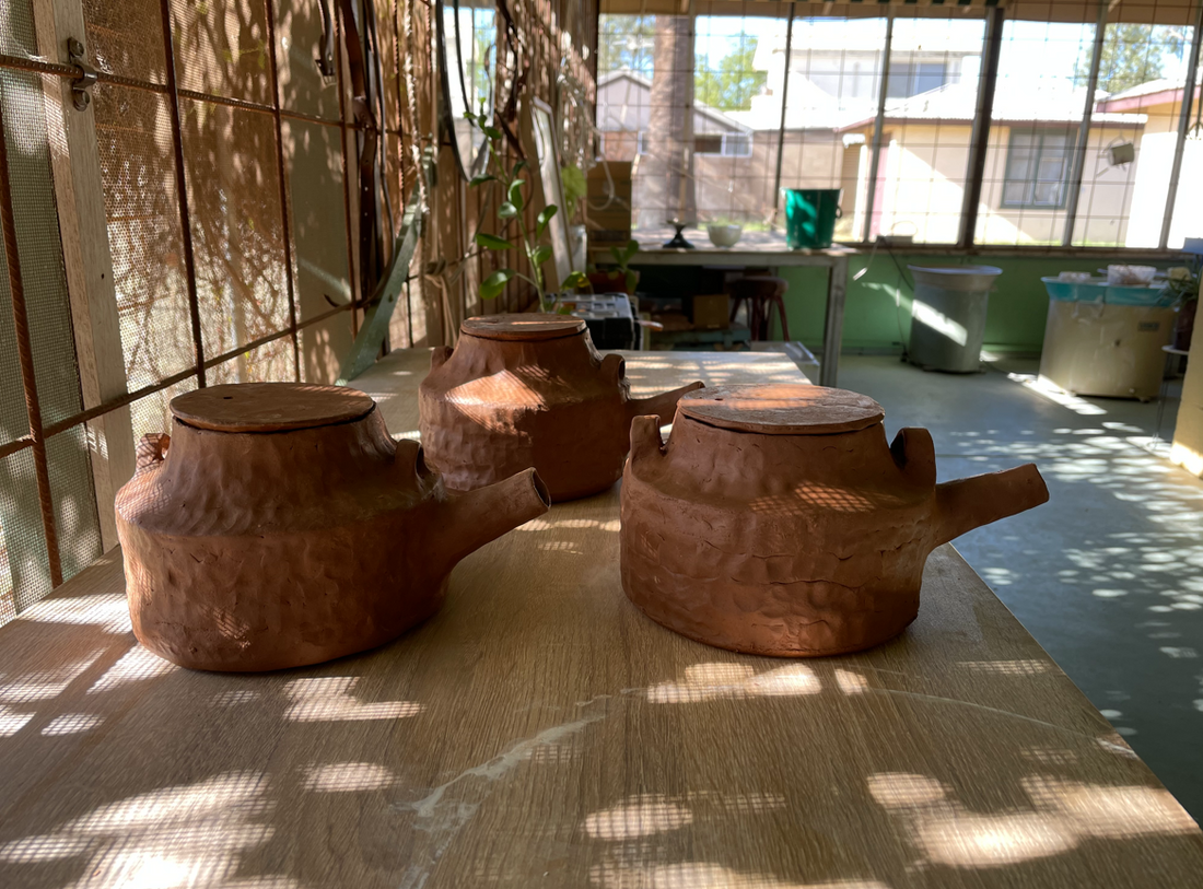 Hand-built ceramic pots